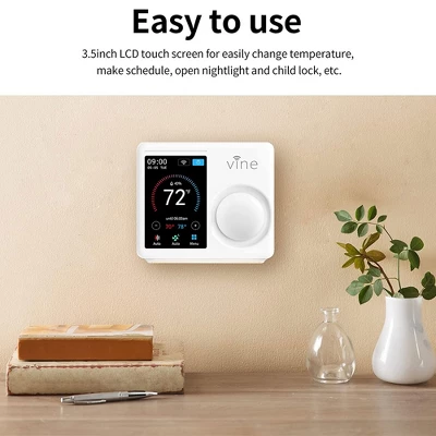 Vine TJ-610E Wi Fi 7 Day And 8 Period Programmable 5th Generation Smart Home Thermostat, Compatible With Amazon Alexa, Google Assistant, And Vine App 5 Vine TJ-610E Wi Fi 7 Day And 8 Period Programmable 5th Generation Smart Home Thermostat, Compatible With Amazon Alexa, Google Assistant, And Vine App - Image 5