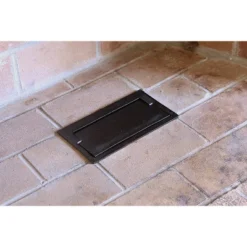 ACHLA Designs 9.5" Cast Iron Fireplace Ash Dump Cover Black