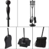 Vancasso 5 Piece Fireplace Tool Sets Black