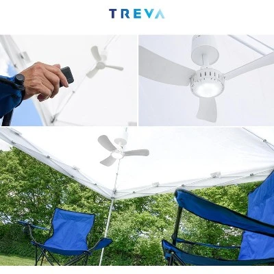 TREVA By O2COOL Outdoor Canopy Tent And Gazebo, Remote Control, 2 Speed Setting With LED Lighting, No Tools Required 2 TREVA By O2COOL Outdoor Canopy Tent And Gazebo, Remote Control, 2 Speed Setting With LED Lighting, No Tools Required - Image 2