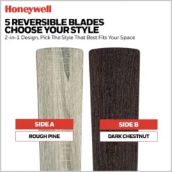 Honeywell Myers Park 52" Ceiling Fan, Contemporary Indoor Fan With LED Light, Dual Mounting Options, Remote, & 5 Reversible Blades, Matte Black -Lasko Sale Store GUEST 950d6b3a 56f8 4752 b308 ce9067f475e3