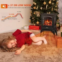 R.W.FLAME Electric Fireplace Stove Heater With Thermostat Control, 3D Realistic Flame Effects, Adjustable Heating Mode, Overheating Safe Design -Lasko Sale Store GUEST 957517a9 cfb5 4793 adf5 d3c8adc22edc