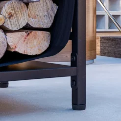 Outsunny Firewood Rack With Log Carrier, Heavy Duty Wood Storage Rack With Handles, Indoor Outdoor Log Holder, 19.3" X 13.4" X 17.3", Black -Lasko Sale Store GUEST 95c61645 0cd0 4555 b1a7 25e71e8298d6