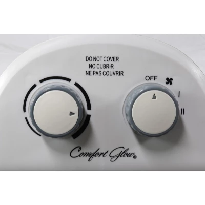 Comfort Glow® EFH1518 1,500-Watt-Max Portable Electric Fan Heater With Thermostat, White 1 Comfort Glow® EFH1518 1,500-Watt-Max Portable Electric Fan Heater With Thermostat, White