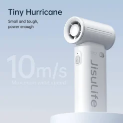 JISULIFE Foldable Portable Pocket Fan Gray