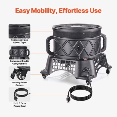 VEVOR Inflatable Tube Man Blower, 1 HP, Blower Fan For Wacky Waving Inflatable Tube Guy, PP Shell, IPX3 Waterproof, Black(No Inflatable) 6 VEVOR Inflatable Tube Man Blower, 1 HP, Blower Fan For Wacky Waving Inflatable Tube Guy, PP Shell, IPX3 Waterproof, Black(No Inflatable) - Image 6