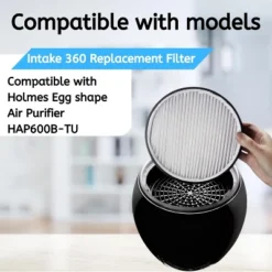 Nispira True HEPA Air Intake Filter Replacement Compatible With Holmes Egg Air Purifier 360¡ | Removes Dust, Contaminants | HAP600B-TU | 1 Pack