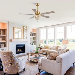 Parrot Uncle 52" Antique Brass Modern Crystal Ceiling Fan With Lights And Remote Control -Lasko Sale Store GUEST 9b90779d 79b3 4587 877d fbbba399af51