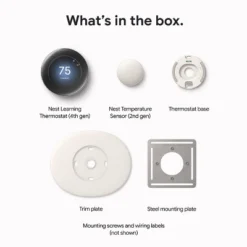 Google Nest Learning Thermostat (4th Gen) With Nest Temperature Sensor (2nd Gen) - Gold: Wi-Fi, Energy Star, Smartphone App -Lasko Sale Store GUEST 9c96901b af98 4862 b2a2 b6cdd1807d96