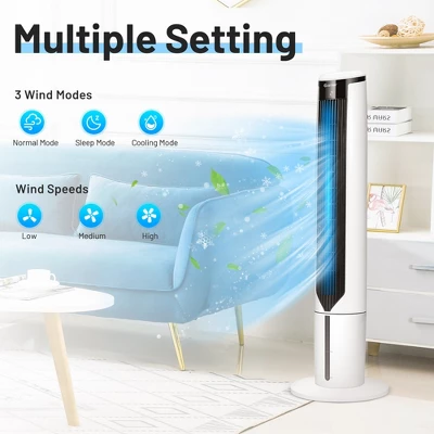 Tangkula 41" Tower Fan 3 In 1 Evaporative Air Cooler Humidifier W/ Remote Control 3 Tangkula 41" Tower Fan 3 In 1 Evaporative Air Cooler Humidifier W/ Remote Control - Image 3