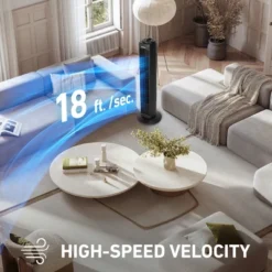 Holmes 29" Manual Tower Oscillating Fan With Clean Breeze