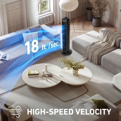 Holmes 29" Manual Tower Oscillating Fan With Clean Breeze 1 Holmes 29" Manual Tower Oscillating Fan With Clean Breeze