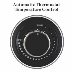 Optimus Portable 360 Surround Ceramic Heater With Thermostat In Black