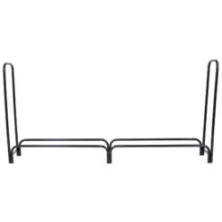 Sunnydaze Decor Sunnydaze Indoor/Outdoor Powder-Coated Steel Fire Pit Or Fireplace Firewood Log Rack Holder - 8' - Black -Lasko Sale Store GUEST a7e0585c ace3 4833 9165 1ff1d88046ee