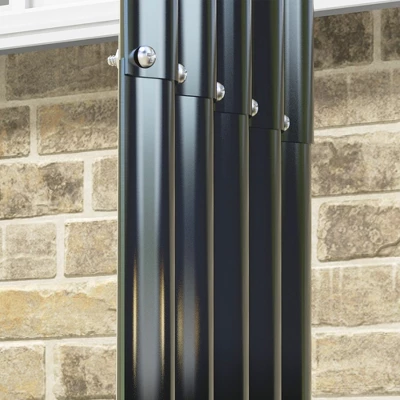 Outsunny 4.7' X 1.4' X 4.7' Firewood Shed, Galvanized Steel Log Storage Shed With Rubberized Edge For Safety 4 Outsunny 4.7' X 1.4' X 4.7' Firewood Shed, Galvanized Steel Log Storage Shed With Rubberized Edge For Safety - Image 4