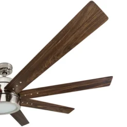 Honeywell Ceiling Fans Xerxes Modern 62 Inch Ceiling Fan With LED Light And Remote Control, Indoor Fan, 8 Contemporary Blades, Brushed Nickel -Lasko Sale Store GUEST ac5050e4 611e 4bae 84f8 3af3c9c54f7e