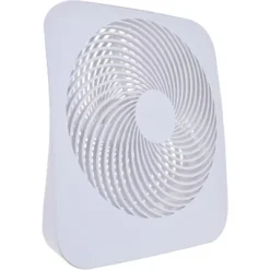 TREVA 10in Battery Powered Personal Desk Fan - White