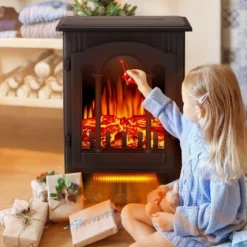 R.W.FLAME Electric Fireplace Stove, Freestanding Fireplace Heater With Realistic Flame, Indoor Electric Stove Heater With Overheating Safety System -Lasko Sale Store GUEST ae9a25b9 a544 444b a8d4 fcbb94270e46
