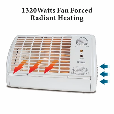 Optimus Portable Fan Forced Radiant Heater With Thermostat 1 Optimus Portable Fan Forced Radiant Heater With Thermostat