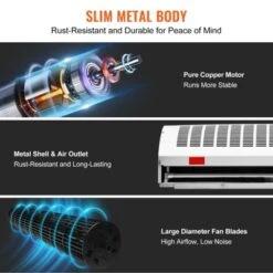 VEVOR 48" Commercial Indoor Air Curtain Super Power 2 Speeds 1650CFM, Wall Mounted Air Curtains For Doors, Indoor Over Door Fan, White -Lasko Sale Store GUEST b7e7456f 32ff 4925 b663 fc1ba546d900