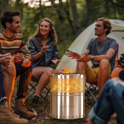 Artloge Stove Bonfire Outdoor Fire Pit Stainless Steel: Smokeless & Portable,Portable Fire Pit For Camping,Outdoor Use Wood Or Burning Bonfire 2 Artloge Stove Bonfire Outdoor Fire Pit Stainless Steel: Smokeless & Portable,Portable Fire Pit For Camping,Outdoor Use Wood Or Burning Bonfire - Image 2