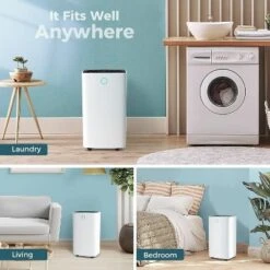 R.W.FLAME 25 Pint Portable Dehumidifier For Home & Basement, High-Efficiency Quiet Air Dryer With 12-Hour Timer, Auto And Manual Drain, White -Lasko Sale Store GUEST bf21cef1 8b4d 46d5 b8f4 de3f39b7461e