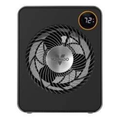 Vornado VMHi600 Heater: Portable Indoor Desk Heater, 1500W, Fan Driven, Digital Thermostat, Remote Control, Silver