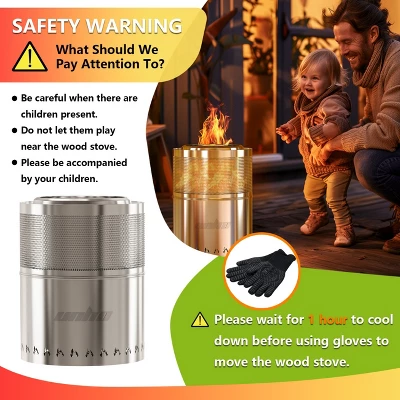 Artloge Stove Bonfire Outdoor Fire Pit Stainless Steel: Smokeless & Portable,Portable Fire Pit For Camping,Outdoor Use Wood Or Burning Bonfire 9 Artloge Stove Bonfire Outdoor Fire Pit Stainless Steel: Smokeless & Portable,Portable Fire Pit For Camping,Outdoor Use Wood Or Burning Bonfire - Image 9