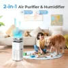 ZAFRO Air Purifier 2-In-1 Air Filter With 3 Stage Filter,4 Fan Modes & 4 Humidifying Modes Auto Shut Off,Air Purifiers For Home Bedroom