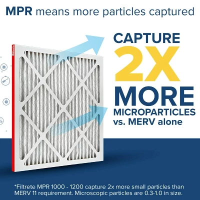 Filtrete 10x24x1 Allergen Defense Air Filter 1000 MPR: MERV 11, Electrostatic, Captures Dust & Pollen, 3-Month Use 2 Filtrete 10x24x1 Allergen Defense Air Filter 1000 MPR: MERV 11, Electrostatic, Captures Dust & Pollen, 3-Month Use - Image 2