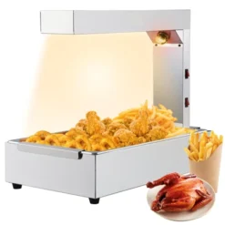 French Fry Warmer, 620W Commercial Food Heat Lamp & Food Warmer Light, Free-Standing Warming Dump Station, Countertop Fries Food Warmer.