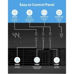 ZAFRO Dehumidifiers , 45 Pints (50 Pint Under 90¡ãF/90% RH) Dehumidifier With Auto Defrost, 4L Water Tank, 3 Colors LED Light, White