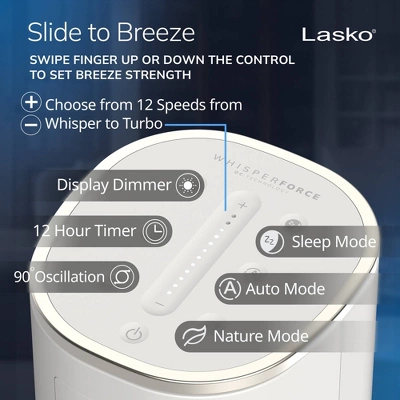 Lasko 40" 12H Timer Remote Control Oscillating Tower Fan 5 Lasko 40" 12H Timer Remote Control Oscillating Tower Fan - Image 5