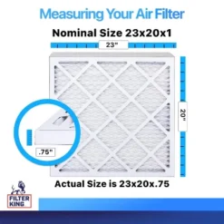 Filter King 23x20x1 Air Filter | 4-PACK | MERV 8 HVAC Pleated A/C Furnace Filters | MADE IN USA | Actual Size: 22.5 X 19.5 X .75"
