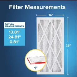 Filtrete 14x25x1 2pk Allergen Defense Air Filter 1000 MPR: MERV 11, Electrostatic, Captures Dust & Pollen, 3-Month Use