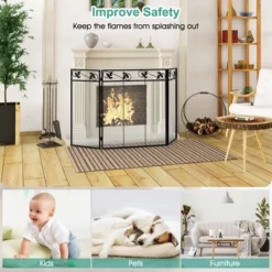 Tangkula 3-Panel Fireplace Screen Decoration Cover Baby Child Pets Safty Folded Fire Doors 11 Tangkula 3-Panel Fireplace Screen Decoration Cover Baby Child Pets Safty Folded Fire Doors -Lasko Sale Store GUEST d082d058 c336 47a8 beb6 8a688fbda607