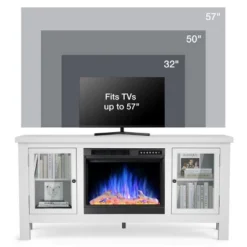 Kismile 57" Electric Fireplace TV Stand With Storage Cabinets, Electric Fireplace With Mantel With Remote Control Feature 750w/1500w Settings 9 Kismile 57" Electric Fireplace TV Stand With Storage Cabinets, Electric Fireplace With Mantel With Remote Control Feature 750w/1500w Settings -Lasko Sale Store GUEST d465e66a 5179 47c5 9989 a3666aa086e1