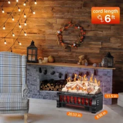 Kismile 21" Electric Fireplace Logs Set Heater,Realistic Flames, Overheated Protection, Realistic Ember Bed For Home And Office, 750W/1500W 9 Kismile 21" Electric Fireplace Logs Set Heater,Realistic Flames, Overheated Protection, Realistic Ember Bed For Home And Office, 750W/1500W -Lasko Sale Store GUEST d7a0e93f 3996 4ad9 9d3b d42b1cadd993