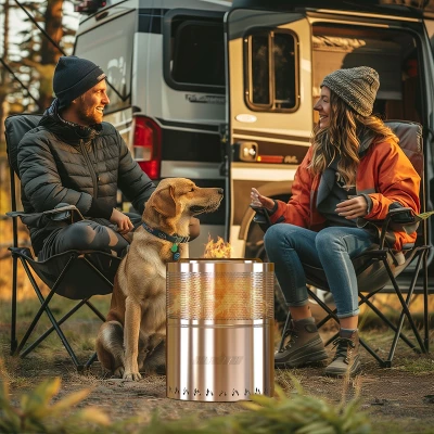 Artloge Stove Bonfire Outdoor Fire Pit Stainless Steel: Smokeless & Portable,Portable Fire Pit For Camping,Outdoor Use Wood Or Burning Bonfire 4 Artloge Stove Bonfire Outdoor Fire Pit Stainless Steel: Smokeless & Portable,Portable Fire Pit For Camping,Outdoor Use Wood Or Burning Bonfire - Image 4