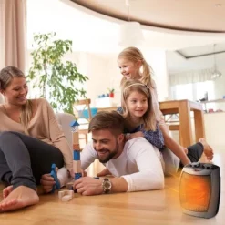 R.W.FLAME Portable Electric Tabletop Space Heater Space Heater, Quiet, Overheat Protection For Home/Office, SILVER