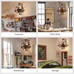 Ludomide 20" Wall Mount Fan, 6-Speed Timer, Remote & Light, Indoor/Outdoor Industrial Fan For Patio, Garage, Warehouse, Greenhouse, Barn