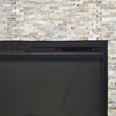 Glam Wood Electric Fireplace Clear - Olivia & May: Luxury Indoor Heater, No Assembly Required 10 Glam Wood Electric Fireplace Clear - Olivia & May: Luxury Indoor Heater, No Assembly Required - Image 10