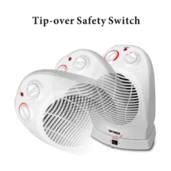 Optimus Portable Oscillating Fan Heater With Thermostat