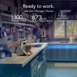 Vornado BXR HD Heavy Duty Air Circulator Tower Fan Or Airbar: Electric Utility Fan, 3 Speeds, 200-500 Sq. Ft. Coverage