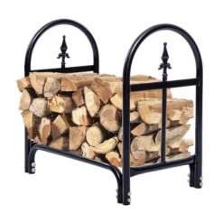 Tangkula 2 Feet Heavy Duty Steel Firewood Log Rack Outdoor Wood Storage Holder Black -Lasko Sale Store GUEST efa76d7e 00bf 4b52 b271 1b3c40bc9f49