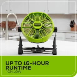 Greenworks POWERALL 24V 10" Cordless Hybrid Utility Fan Kit: Portable 5-Speed Adjustable Tilt Head, Battery & Charger -Lasko Sale Store GUEST f7bde1ad e078 46b5 928e fd69e2c2a2f2