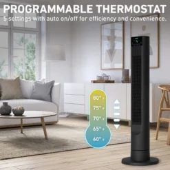 Holmes 40' Breeze Max Tower Oscillating Fan With Clean Breeze