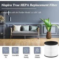 Nispira True HEPA Replacement Filter Compatible With Medi MA Air Purifier Model 14 14W 14B. 1 Pack
